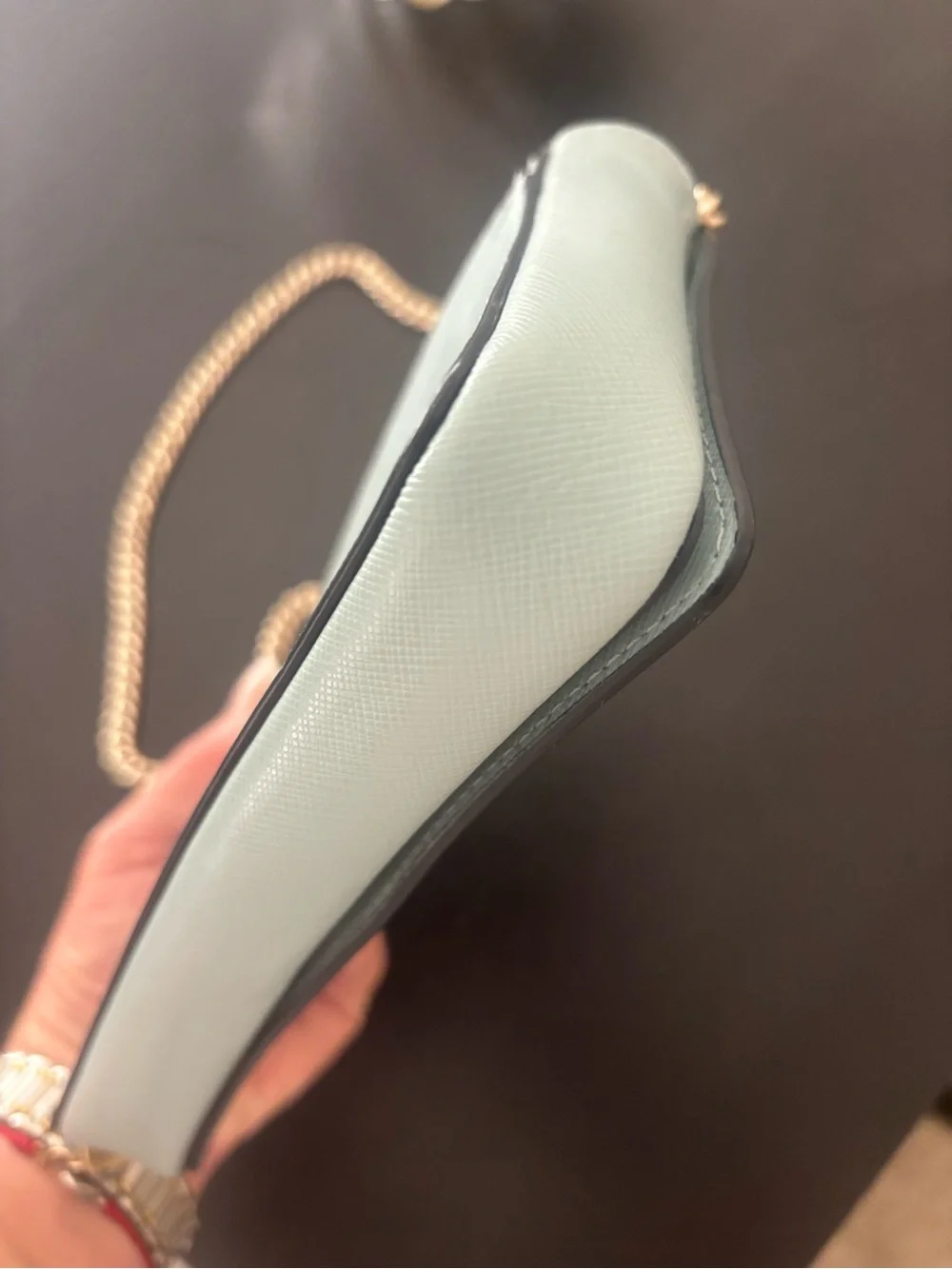 kate spade Light Blue Crossbody Bag with Gold Hardware
